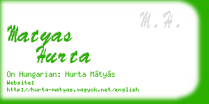 matyas hurta business card